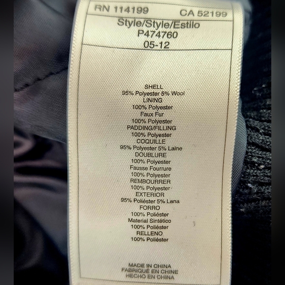 Roxy faux fur sweater style hooded surf duffle jacket/ coat - Picture 9 of 13